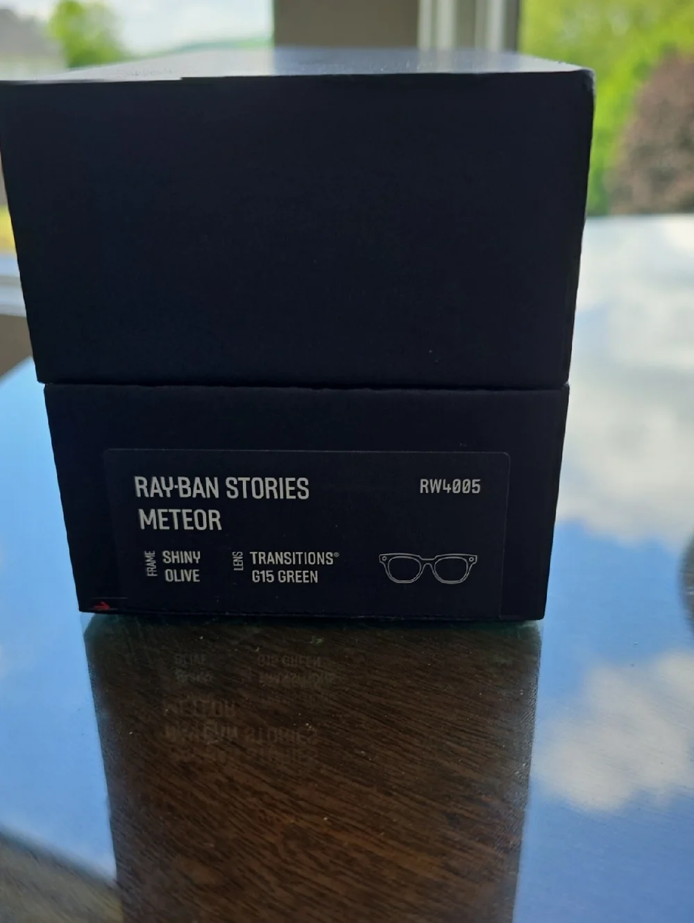 Ray-Ban Stories Meteor Sunglasses - Shiny Olive Frame, G15 Green Transitions